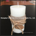 Delightful Colors Vanilla Flavor White Plain Pillar Candle Scented